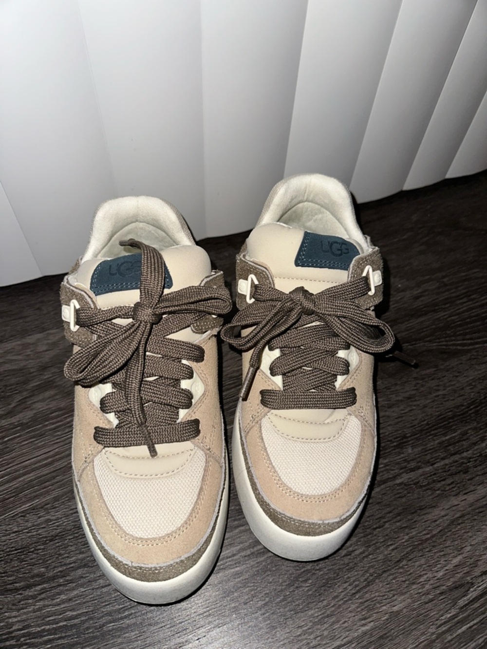 UGG Women’s Multitone Beige & Brown Lace-Up Sneakers